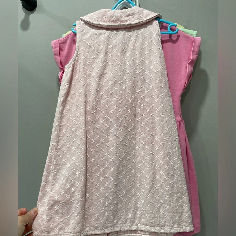 Zara Pink Button Down Kids Shirt with Star Pattern